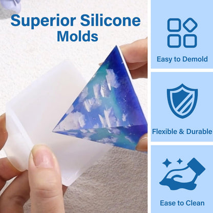 LET'S RESIN Epoxy Resin Kits and Molds Complete Set, 16oz Resin Art Kit with Silicone Molds, Pigment, Dried Flowers, Crafts for Adults, Beginners, Art Supplies for DIY Lovers, DIY Gift for Women