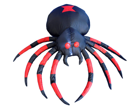 4 Foot Wide Halloween Inflatable Black Spider Yard Decoration