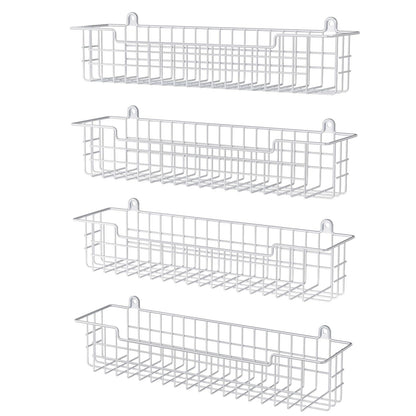 Spice Rack Organizer Wall Mount, Spice Organization Storage Shelf for Cabinet Door, 2 Packs Wall Spice Rack Saving Space for Kitchen, Black