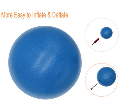 CIZEBO Pilates Ball 8 inch, Small Exercise Ball for Between Knees with Needle Pump for Core Workout & Physical Therapy Yoga PT, Blue