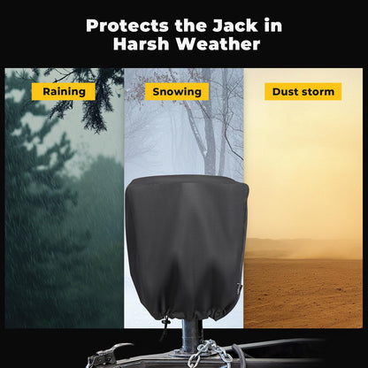 Electric Tongue Jack Cover, BougeRV 600D Universal Trailer RV Electric Tongue Jack Protective Cover (Size 14″H x 5″W x 10″D)…