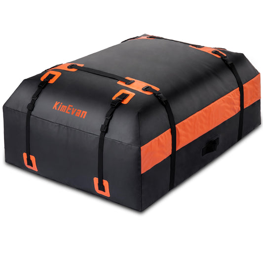 Kimevan Soft Waterproof Rooftop Cargo Carrier, Upgrade Waterproof Design Luggage Roof Rack Cargo Bag 15/21 Cubic Feet for All Cars with/Without Rack, Includes Anti-Slip Mat