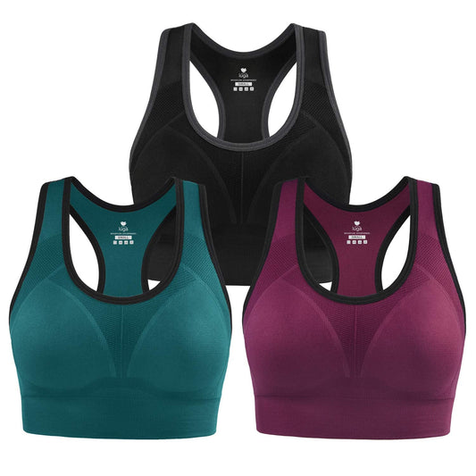 IUGA Sports Bras for Women High Impact Racerback Sports Bra Seamless Padded Sports Bra Yoga Bras Workout Bra Activewear Bra
