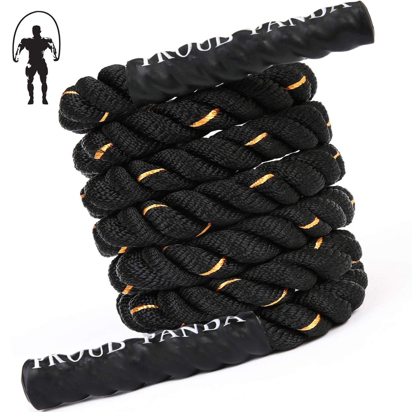 Heavy Jump Ropes for Fitness 5LB, Weighted Adult Skipping Rope Exercise Battle Ropes for Men & Women, Total Body Workouts, Power Training in Gym to Improve Strength and Building Muscle(1.5''9.9 ft)
