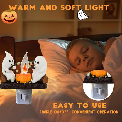 Ghost Campfire Nightlight, Ghost Campfire Flickering Nightlight, Campfire Flame Halloween Nightlight
