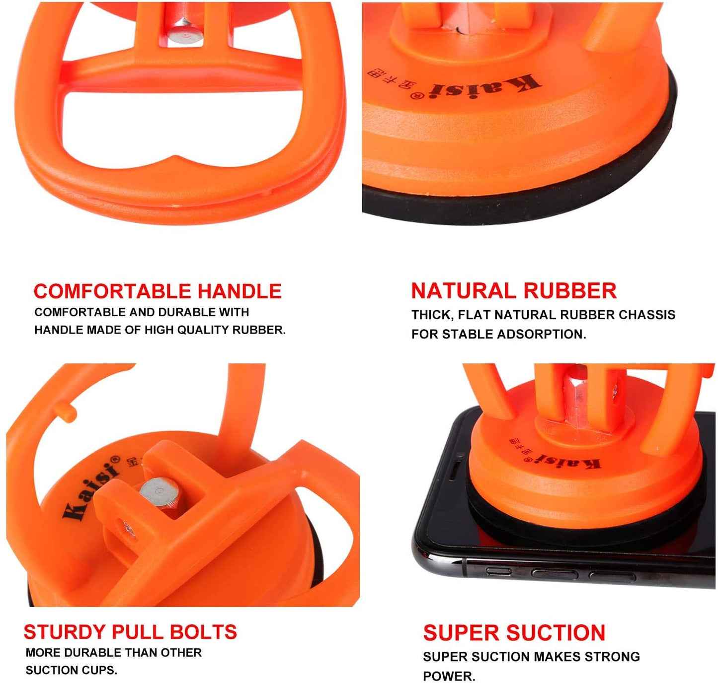 Kaisiking 11 PCS Screen Suction Cup Kit LCD Screen Opening Tools Screen Replacement Tools for iPad, iMac, MacBook, Tablet, Laptop, iPhone, Samsung, Huawei, Etc.