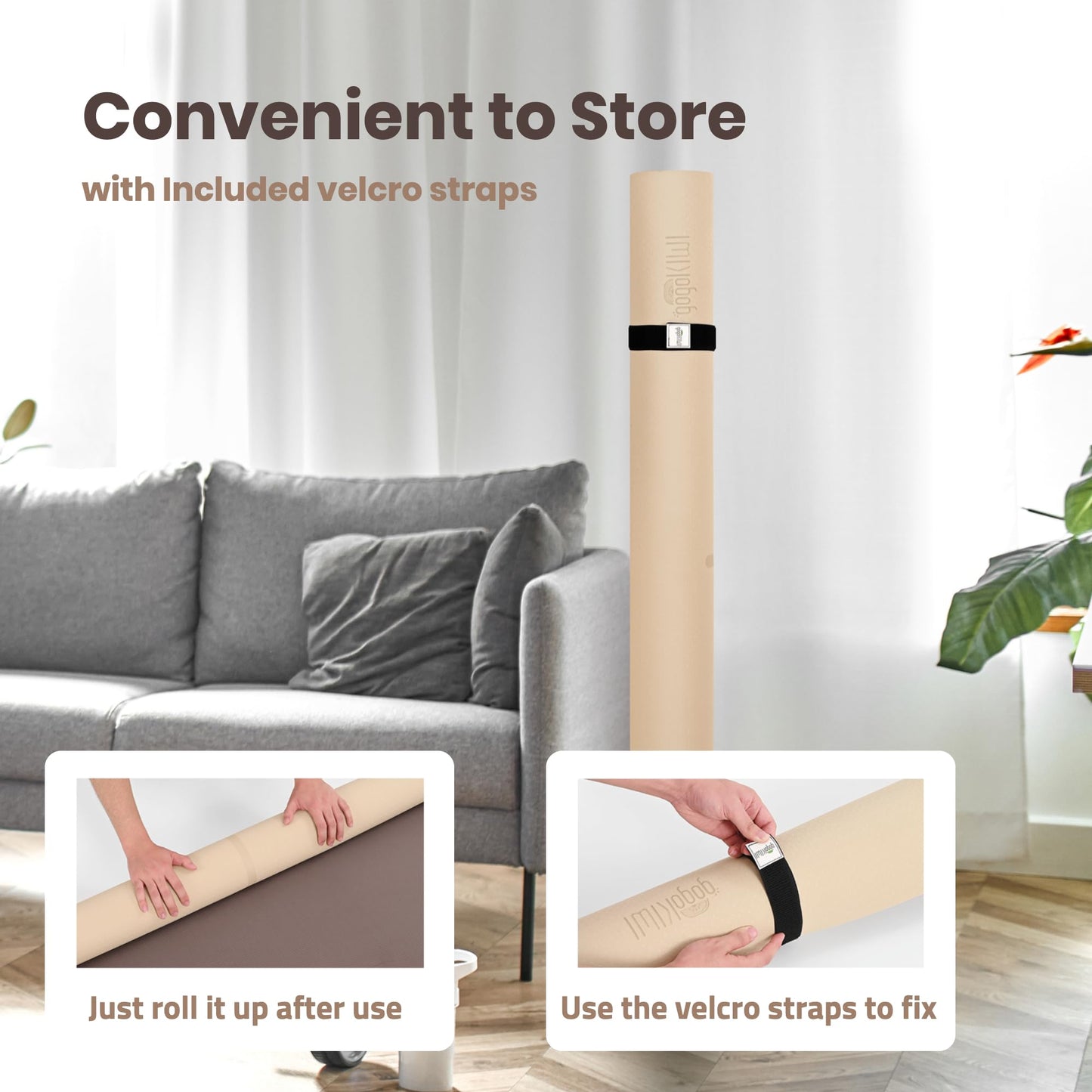 Large Yoga Mat (6'x4') – 1/4" & 1/2" Thick Exercise Mats for Home Workout, Extra Wide Workout Mats for Home Gym, Yoga, Pilates, Stretching, Floor & More