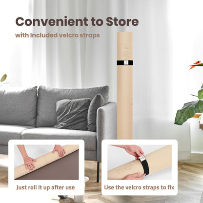 Large Yoga Mat (6'x4') – 1/4" & 1/2" Thick Exercise Mats for Home Workout, Extra Wide Workout Mats for Home Gym, Yoga, Pilates, Stretching, Floor & More