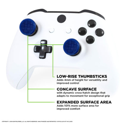 KontrolFreek Omni for Xbox One and Xbox Series X Controller | 2 Performance Thumbsticks | 2 Low-Rise Concave | Blue