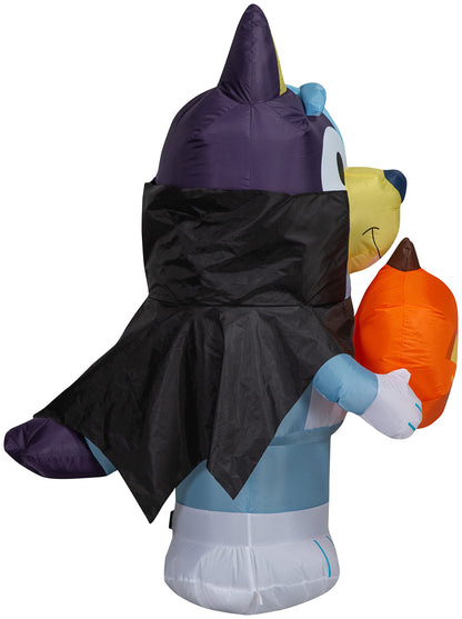 Gemmy Airblown Bluey in Vampire Costume Bluey, 3.5 ft Tall, Blue