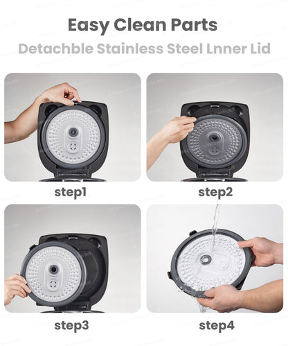 COMFEE' Rice Cooker, Japanese Large Rice Cooker with Fuzzy Logic Technology, 11 Presets, 10 Cup Uncooked/20 Cup Cooked, Auto Keep Warm, 24-Hr Delay Timer