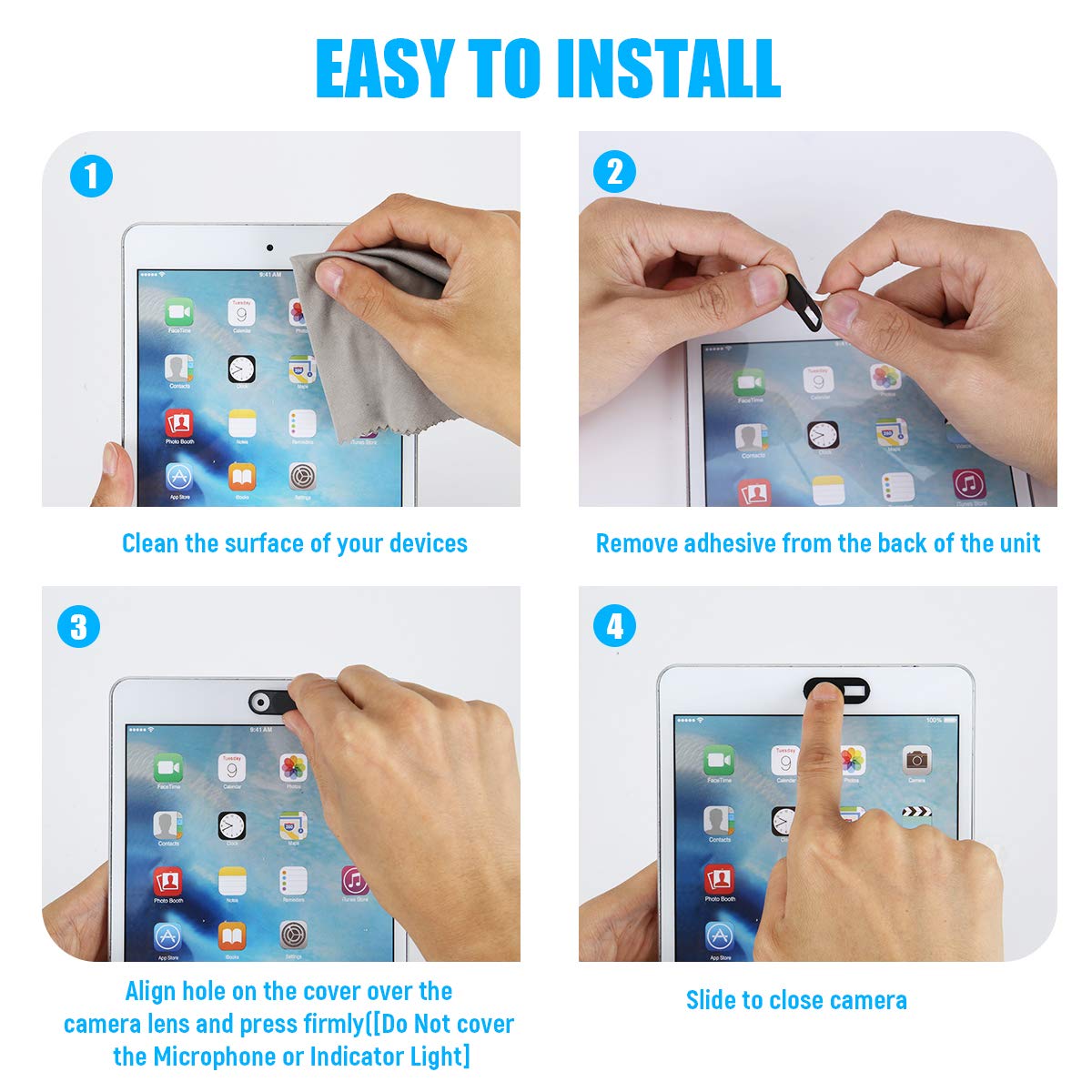 Laptop Camera Cover Slide, 0.028 Inch Ultra Thin Laptop Camera Cover Blocker, Laptop Accessories for iPhone MacBook Laptop, Desktop, PC, Tablet, Protect Your Visual Privacy Security (Pink-3 Pack)