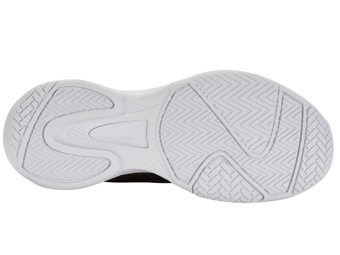 K-Swiss Women's Court Express Tennis Shoe, Black/White/Rosegold, 7 M