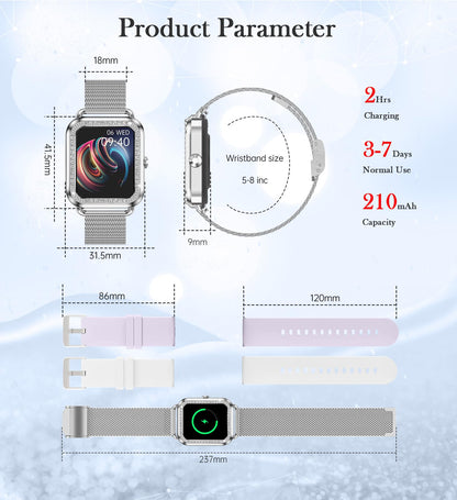 1.6'' Touch Screen Smart Watch for Women (Answer/Make Call), Activity Trackers and Smartwatches with Waterproof Heart Rate Sleep Monitor 100+ Sports Pedometer AI Voice,Fitness Watch for iPhone Android