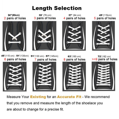 Handshop Half Round Shoelaces 1/4" - Oval Shoe Laces Replacements For Sneakers and Athletic Shoes Sports Black 45.3 inch (115cm)