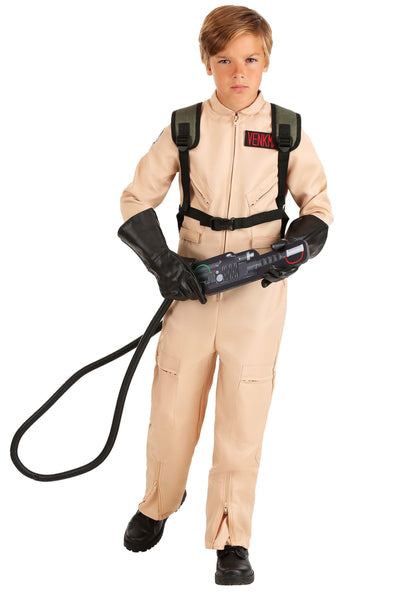 Fun Costumes Kid's Ghostbusters Costume with Proton Pack Accessory, Ghostbusters Jumpsuit, Officially Licensed Outfit for Halloween - Small