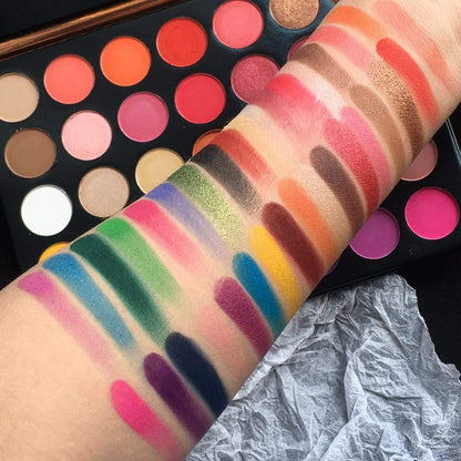 35 Color Studio Eyeshadow Palette for Halloween Makeup, Pop Makeup Inner Artist Matte Shimmer Luminous Velvet Texture Pressed Colors Powder Creamy Eye Shadow Blendable Natural Makeup Palette