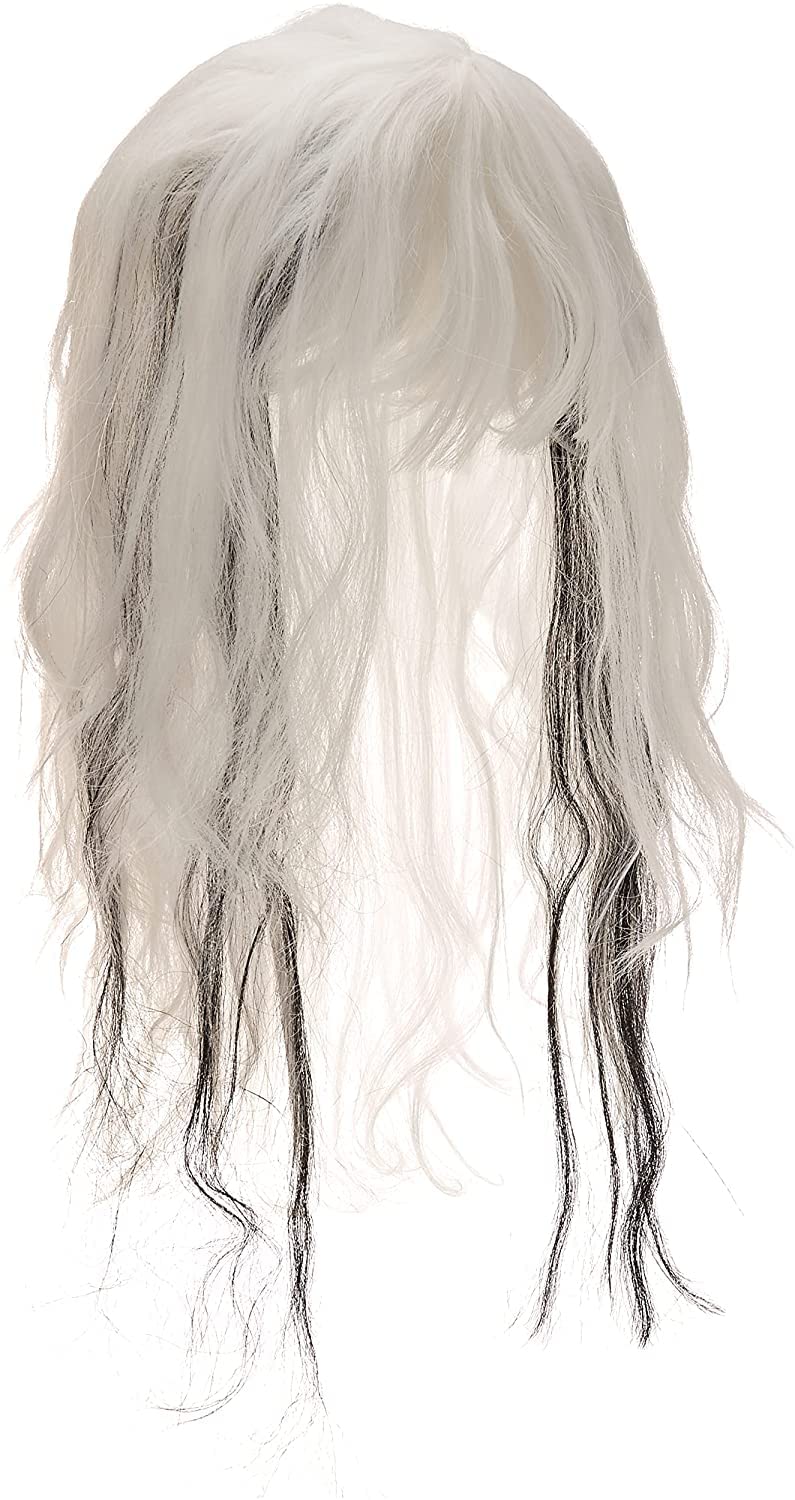 Forum Novelties Adult Black Streaked Phantom Wig, White, One Size