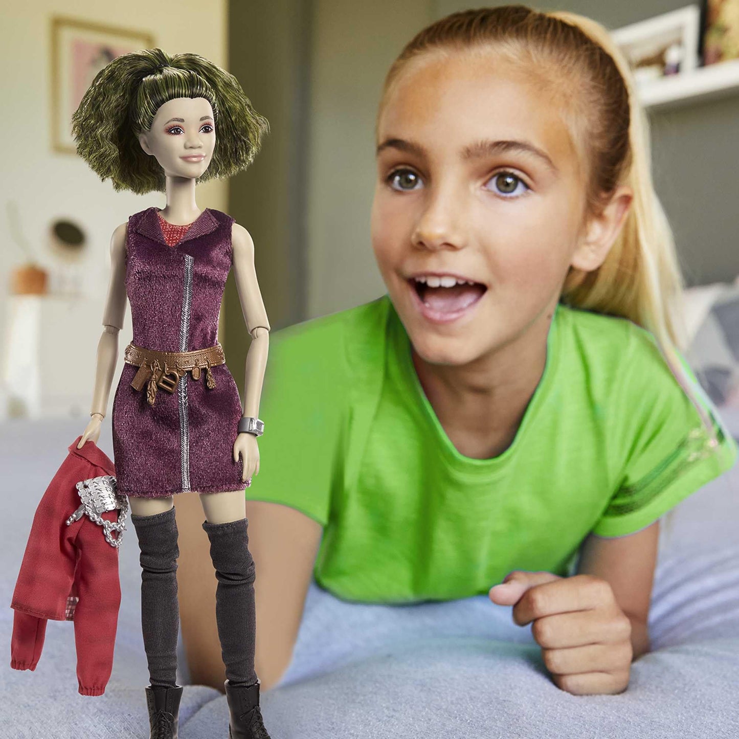 Mattel Disney Zombies 2 Toys, Willa Lykensen Werewolf Fashion Doll Wearing Rocker Outfit & Accessories, 11 Bendable “Joints”