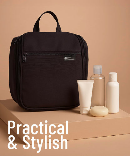 D&D Hanging Travel Toiletry Bag for Men and Women – Cosmetics, Makeup and Toiletries Organizer Kit with 10 Compartments, YKK Zippers, XXL Metal Swivel Hook, Water-Resistant Nylon