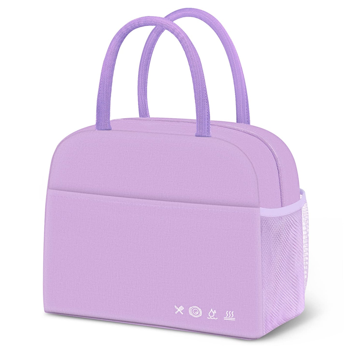 DALINDA Lunch Bag Lunch Box for Women Men Reusable Insulated Lunch Bags for Adults,Leakproof Cute Cooler Lunch Tote Bag, Large Capacity for Work Travel Picnic,Purple