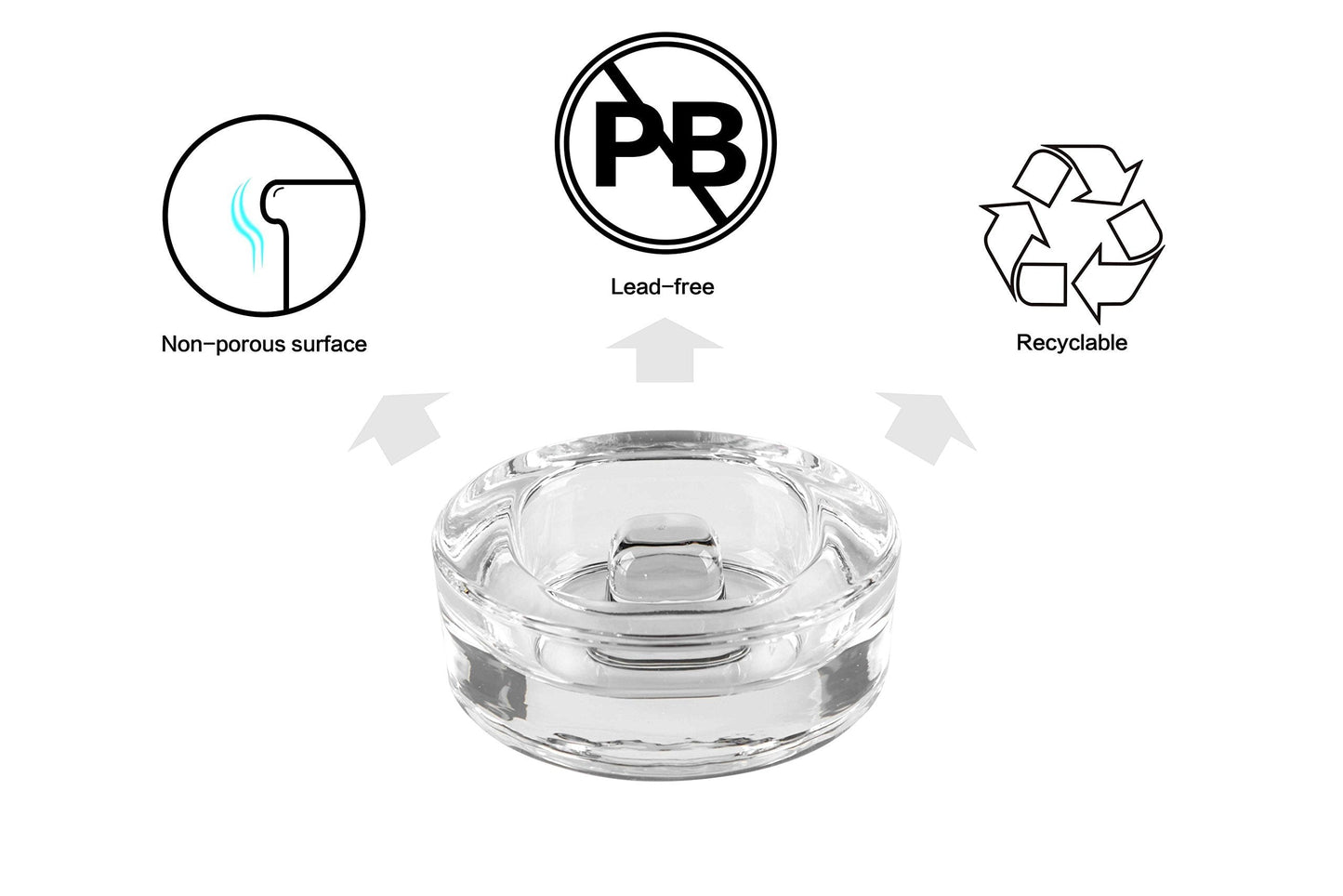 4-Pack of Fermentation Glass Weights with Easy Grip Handle for Wide Mouth Mason Jars