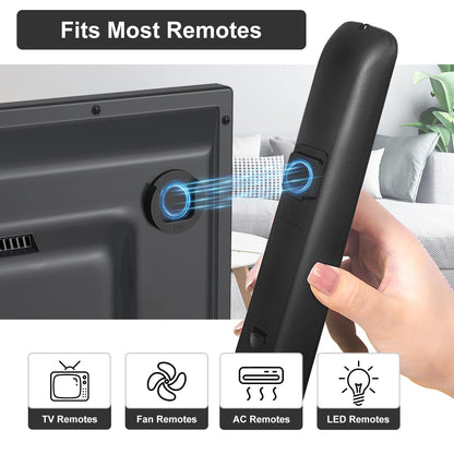 YYILIS Magnetic Remote Control Holder Wall Mount, 4 Pack Upgraded Organizers Storage Self-Adhesive TV Remote Holder for Back of TV (Black)