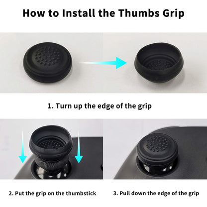 eXtremeRate PlayVital Guardian Edition Black Ergonomic Soft Anti-slip Controller Silicone Case Cover for Xbox Series X/S, Rubber Protector Skins with Joystick Caps for Xbox Core Wireless Controller