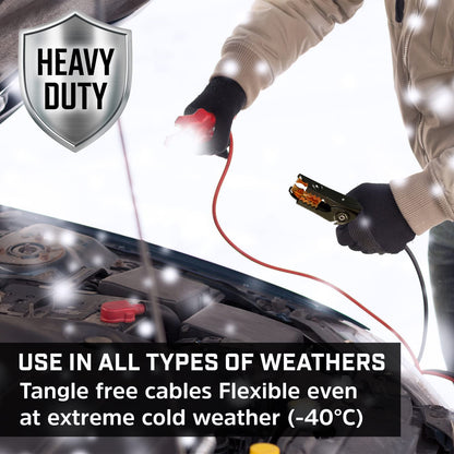 Energizer Jumper Cables for Car Battery, Heavy Duty Automotive Booster Cables for Jump Starting Dead or Weak Batteries with Carrying Bag Included (16-Feet (4-Gauge)