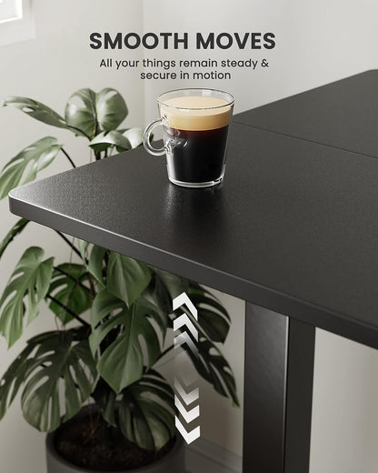 ErGear Height Adjustable Electric Standing Desk, 48 x 24 Inches Sit Stand up Desk, Memory Computer Home Office Desk with Two-Piece Desktop (Black)