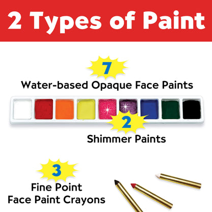 Faber-Castell Face Paint Studio Kit - Face Painting Kit for Kids - Non-Toxic Face Paint for Halloween, Kids Party, Carnival, Rainy Day Activities