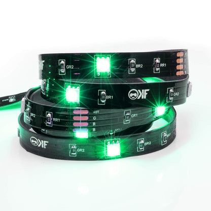 KontrolFreek Gaming Lights: LED Strip Lights, USB Powered with Controller, 3M Adhesive for TV, Console, PC, Wall (12 Ft)