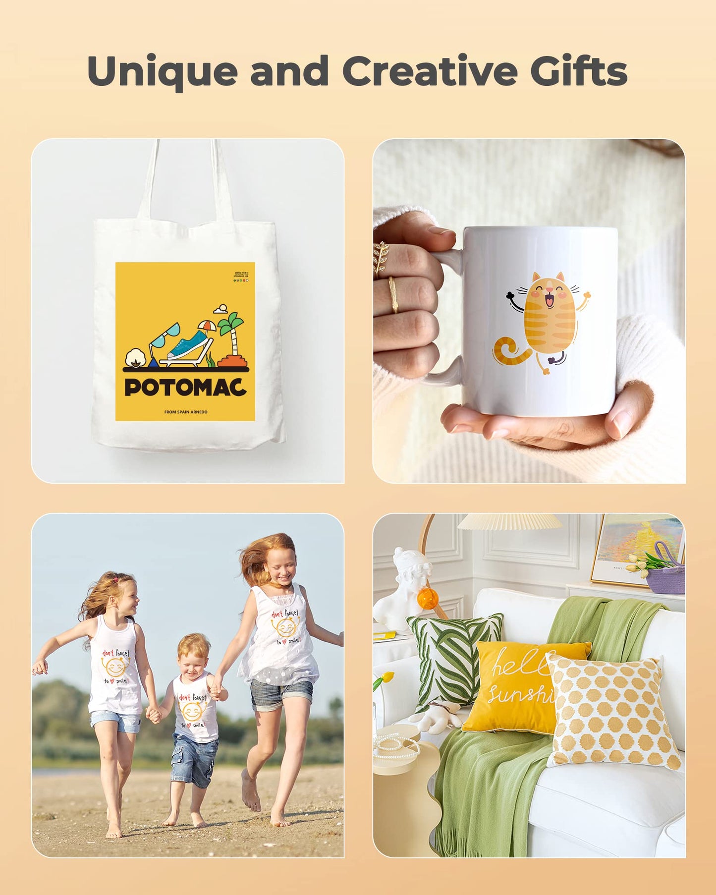 Hiipoo Sublimation Ink Refilled Bottles with Heat Tape Refill for ET2400 XP4105 XP4100 ET2720 ET2760 ET2750 ET4800 ET-2800 ET-2803 ET-2850 Inkjet Printers Heat Press Transfer on Mugs T-Shirts（BCMY）