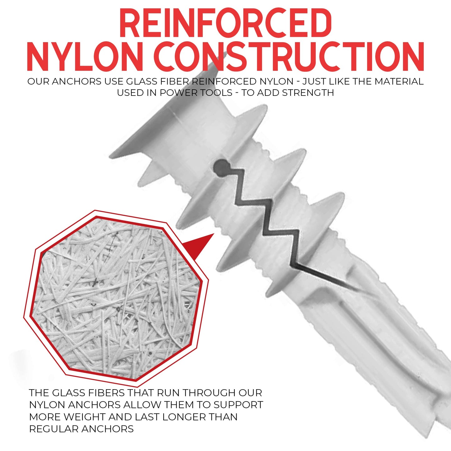 CrimsonMark 120Pcs #8 Self Drilling Drywall Anchors and Screws kit #8 x 1-1/4”- Superb Wall Anchors for Drywall, Holds Upto 75lbs – No Drill Hole Required with These Dry Wall Screws and Anchors