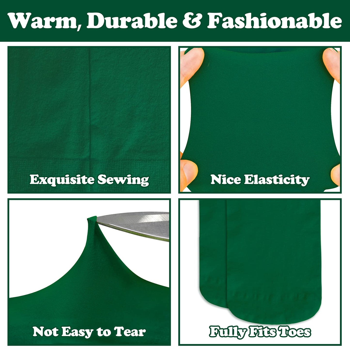 Green Halloween Leggings for Girls Size 6-7, Dark Green Tights with Spooky Design