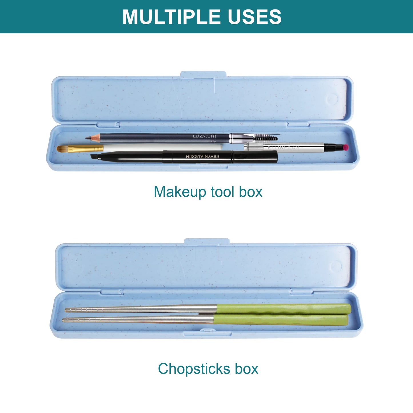 Foosi Small Pencil Box - Plastic Pencil Case - Pencil Cases for Adults,Pencil Case Aesthetic,Multipurpose Brushes Box, Cosmetic Pencil Cases,Travel Toiletry cases