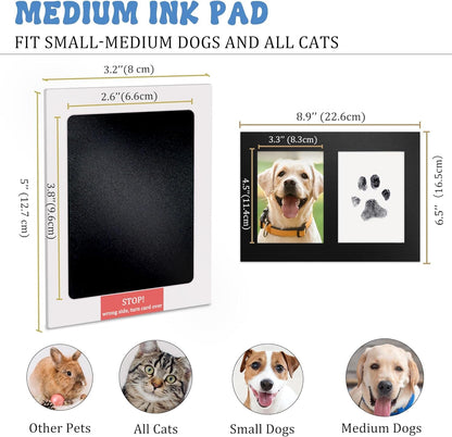 8 Pads and 16 Impression Cards, Inkless Baby Hand and Footprint Kit - Mess Free Ink Pad for Newborn Keepsake, Dog Nose & Paw Print Kit, Clean Touch Ink Pad for Baby Hand & Footprints, Ideal Shower Gifts