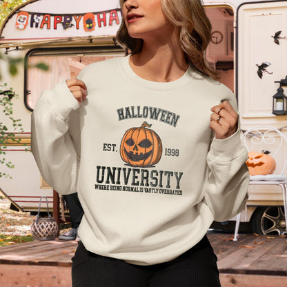 Halloween Sweatshirts for Women Halloweentown University T Shirt Funny Party Spooky Academy Pullover Sweatshirt