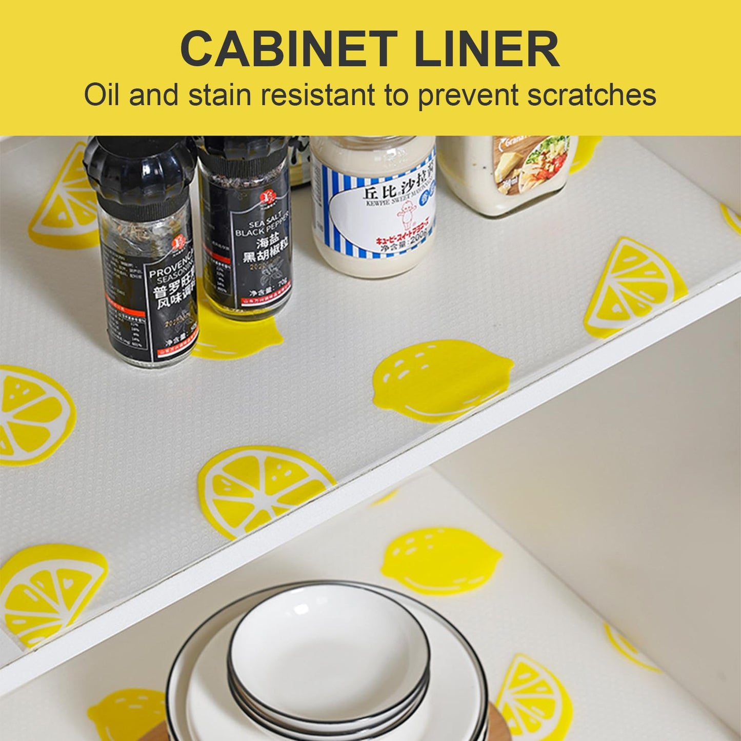 Cooyes Refrigerator Liners Waterproof Oil-Proof Fridge Mats Easy to Cut Non-Adhesive Kitchen Shelf Liner for Shelves Cabinet Drawer BPA-Free (17.7" x 78.7")