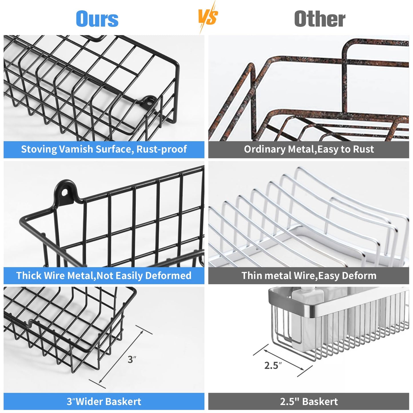 Spice Rack Organizer Wall Mount, Spice Organization Storage Shelf for Cabinet Door, 2 Packs Wall Spice Rack Saving Space for Kitchen, Black