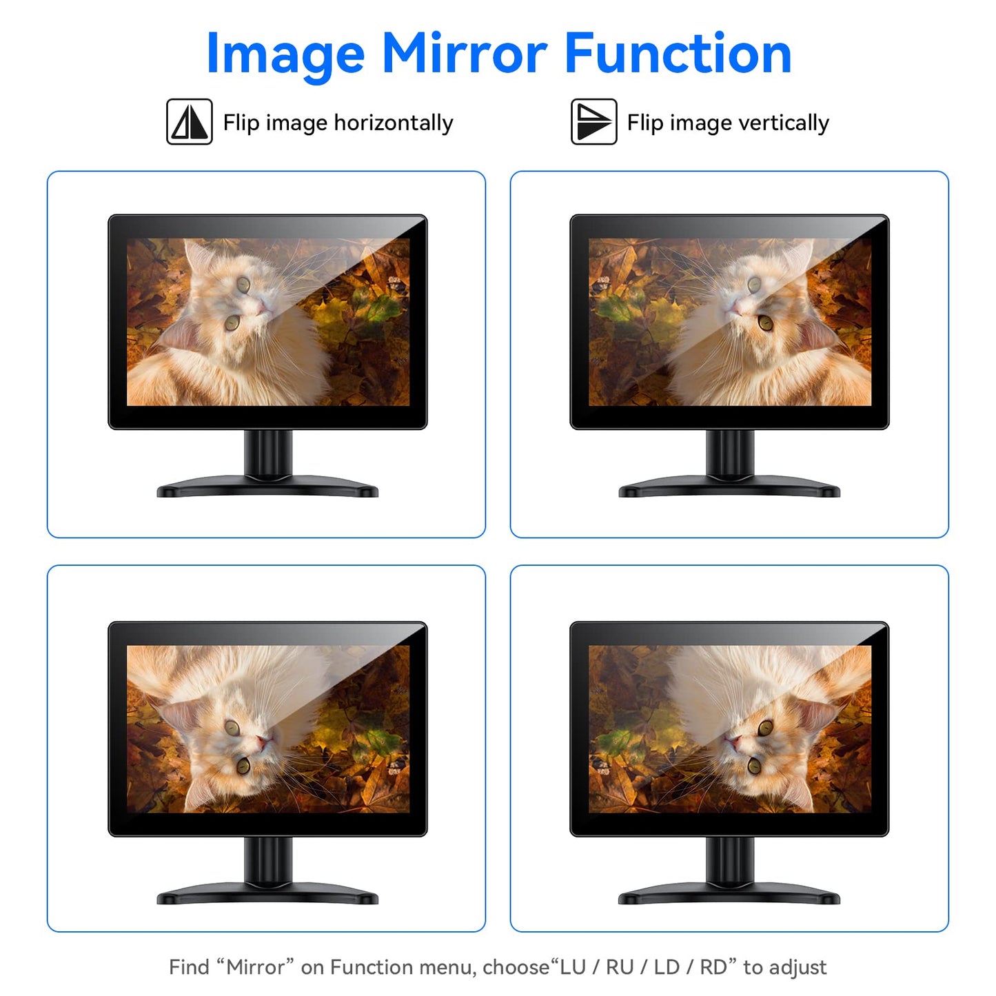 Eyoyo 10 Inch Touchscreen Monitor, Raspi Touch Screen, Small VGA AV HDMI Monitor, Portable IPS Display for CCTV DVD PC Laptop POS Systems with Speakers