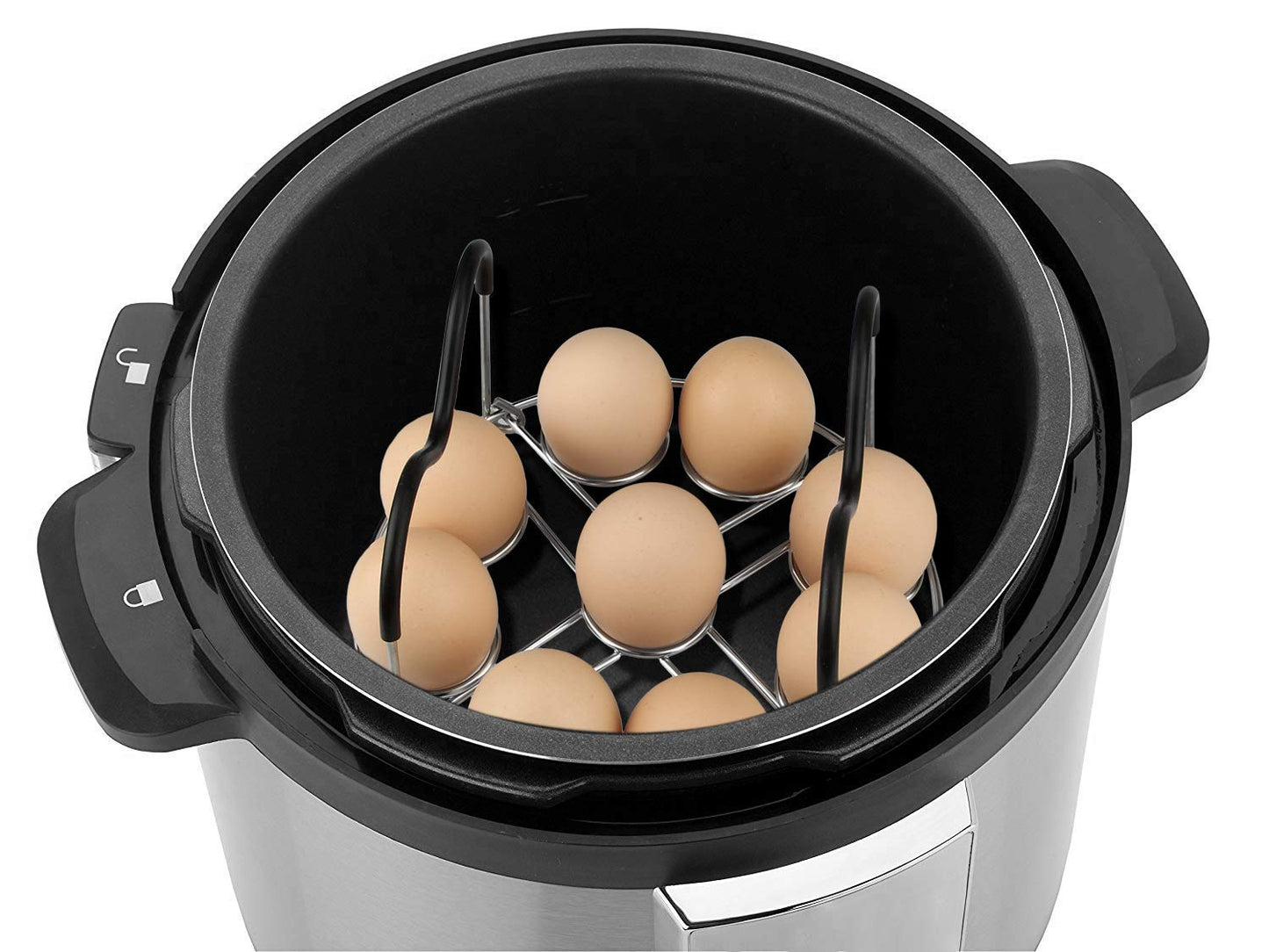 Egg Steamer Rack Trivet with Heat Resistant Handles for Instant Pot Accessories 5,6,8 Quart & Pressure Cooker, Stainless Steel