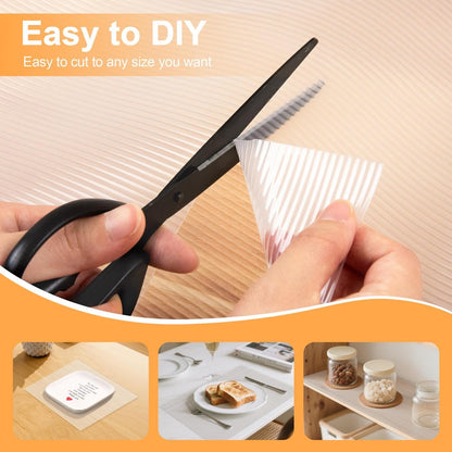 FEXIA Shelf Liner for Kitchen Cabinets, 17.5 Inch x 20 FT, Non Adhesive Drawer Liner, Refrigerator Liners, Washable Oil-Proof Fridge Pads Shelves Drawer, Cabinet Mat for Shelves (Clear)