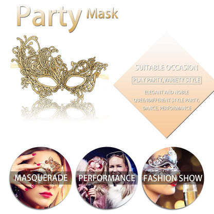 IncreDecor Couple Masquerade Lace Mask Set, Fit for Women & Men Venetian Halloween Masks, Specially for Costume, Mardi Gras (Elegant Couple)