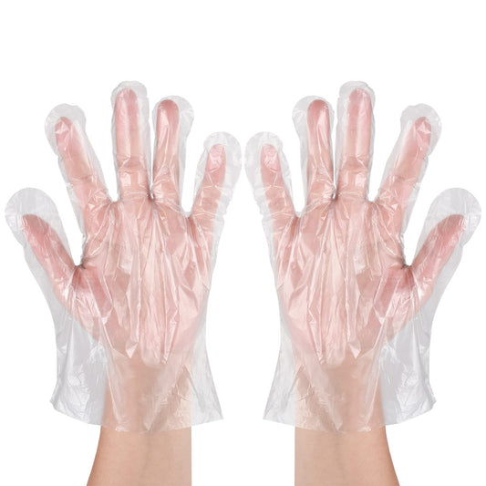 Disposable Food Prep Gloves - 500 PCS Disposable Plastic Gloves forFood Safe, Food Handling, Cooking，One Size Fits Most