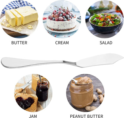 KINMINGZHU 8pcs Stainless Steel Butter Knife, Cheese/Butter Spreaders, Breakfast Spreads Knives,Cheese and Condiments