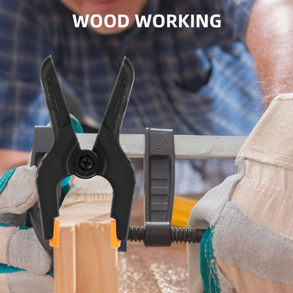 16 Pack Small Spring Clamps, 3.5 Inch Heavy Duty Clamps for Backdrop Stand, Plastic Clips for Crafts and Backdrop Clips for Crafts, Woodworking, Photography, Outdoor