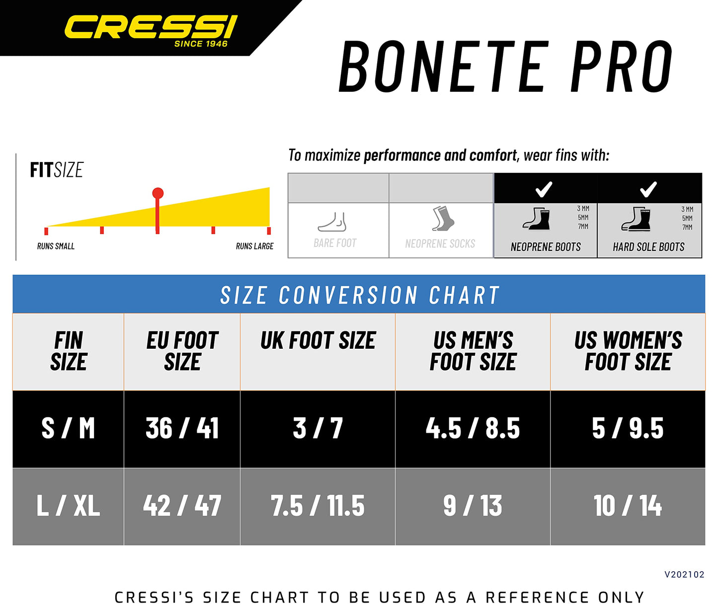 Cressi Bonete, Translucent Pink, L/XL