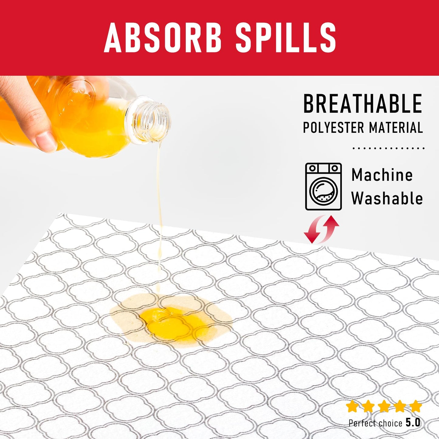 Cooyes Non Slip Refrigerator Liners, 2-in-1 Fridge Mats and Fresh-Keeping Shelf Liners, Absorbs Excess Moisture, BPA-Free, Multiple Sizes for Glass Shelves Kitchen Cabinets Drawers, 6 Pack, 12" × 24"