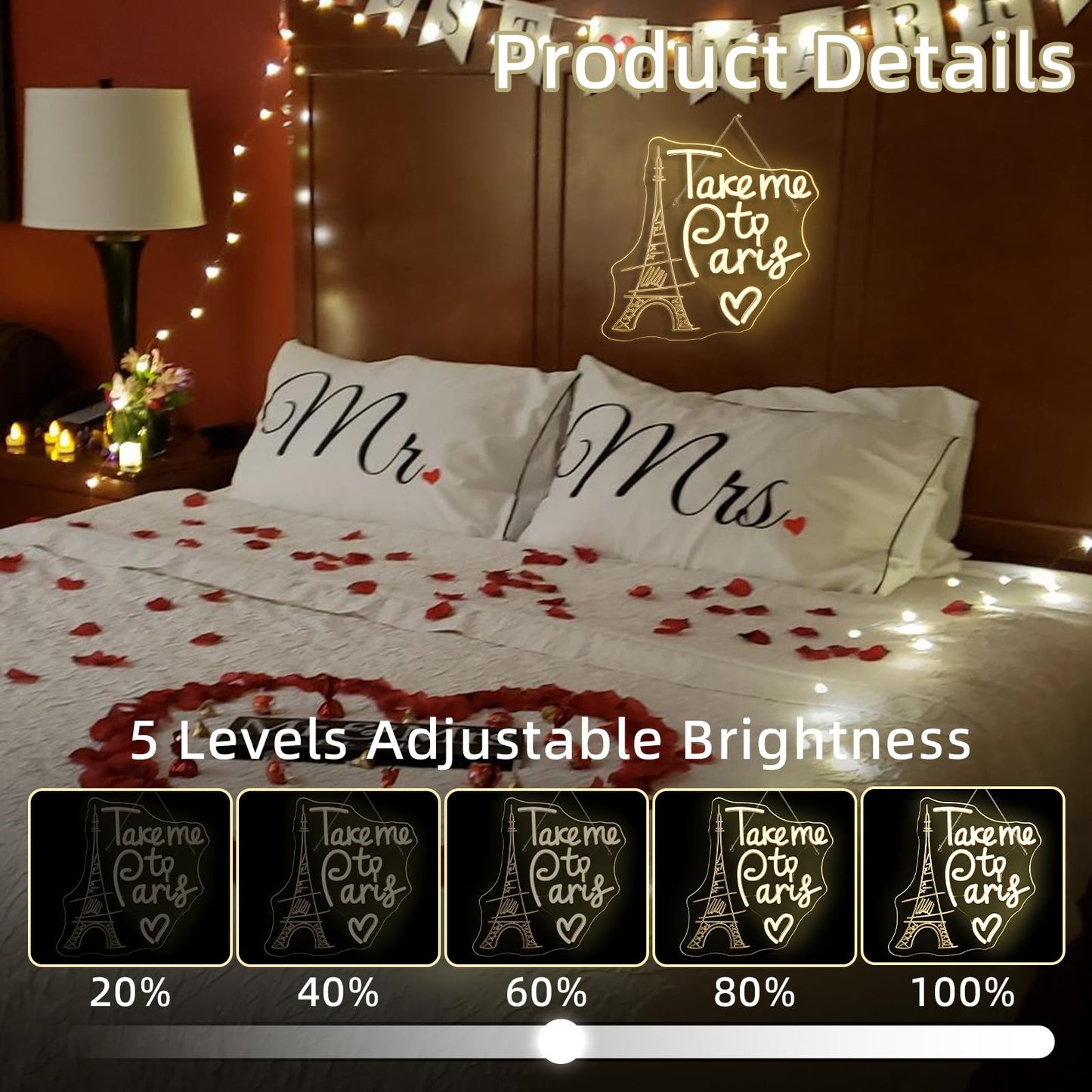 This Must Be The Place Neon Sign Warm White Letter Led Signs for Wall Decor Usb Word Light Up Signs for Bedroom Salon Man Cave Beer Home Bar Wedding Birthday Party Decor Gifts